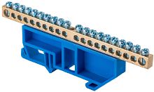 Шина неизолированная EKF PROxima N "ноль" ШНИ-6х9-20-Д-С 20 групп синий картинка 